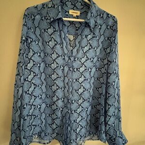 L’Agence blue SILK blouse size M